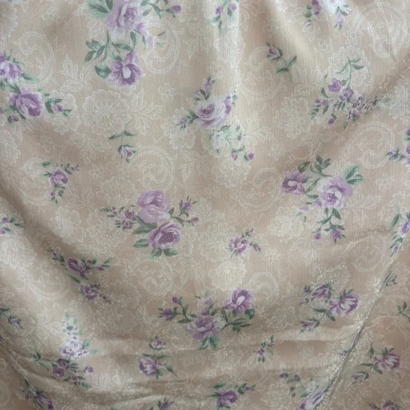 Floral Satin Midi Skirt, S, NWT - Picture 8 of 8